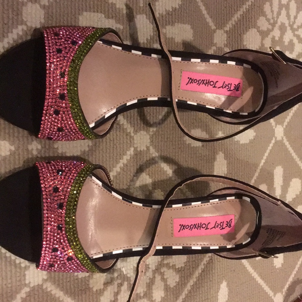 Betsy Johnson Watermelon Tavie Heeled Sandal